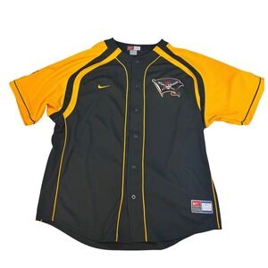 Nike Vintage Pittsburgh Pirates MLB Baseball Jersey Black Yellow Mens XL Button